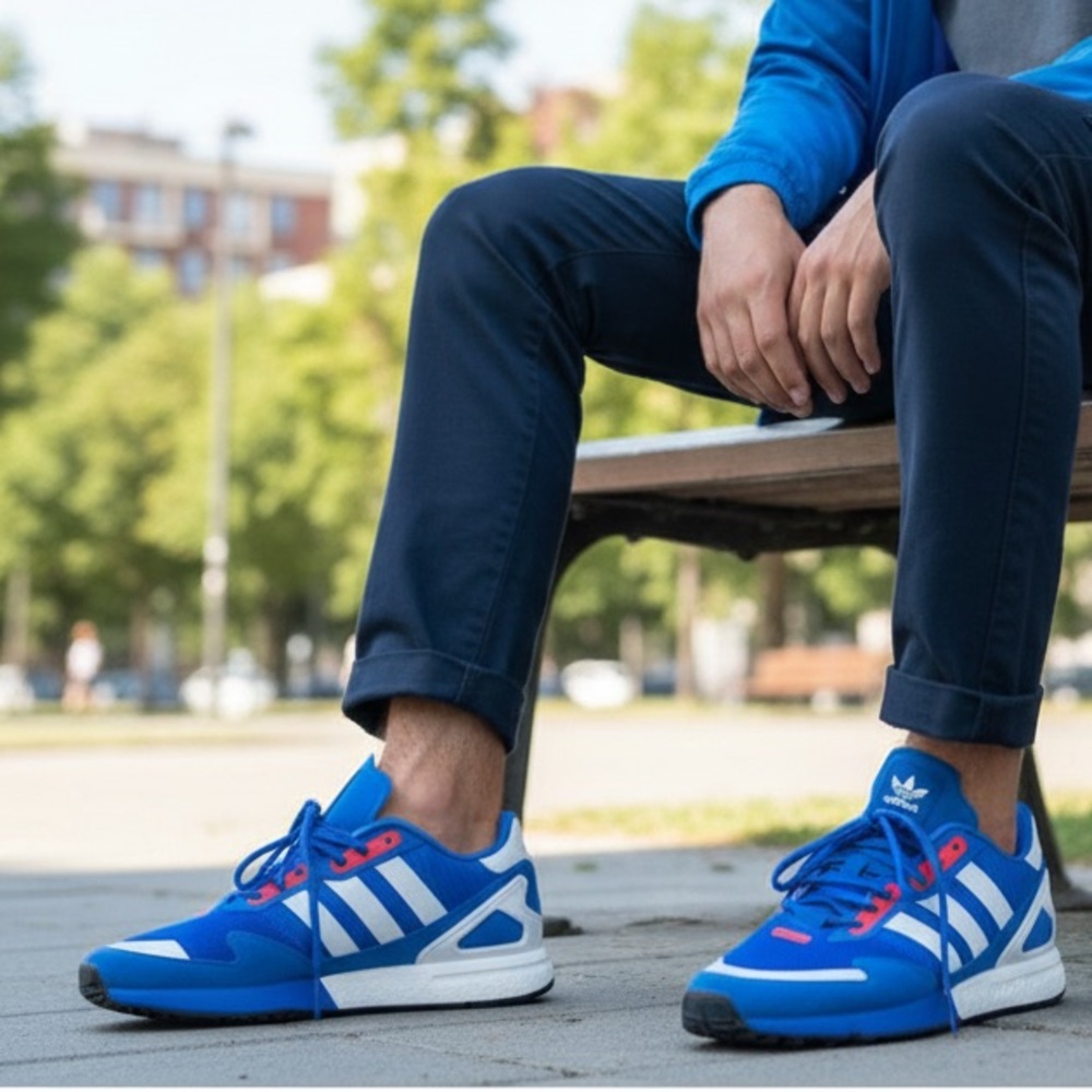 Adidas Vibrant Blue Athletic Shoes